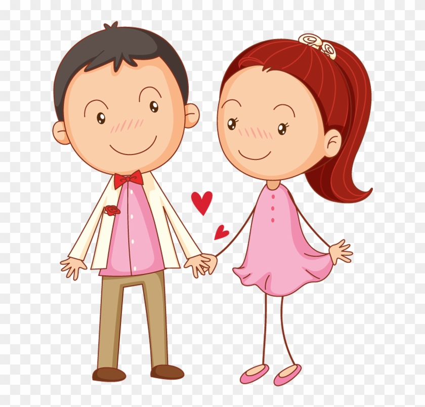 Cartoon Couple In Love Holding Hands Boy And Girl Love Cartoon Free Transparent Png Clipart Images Download