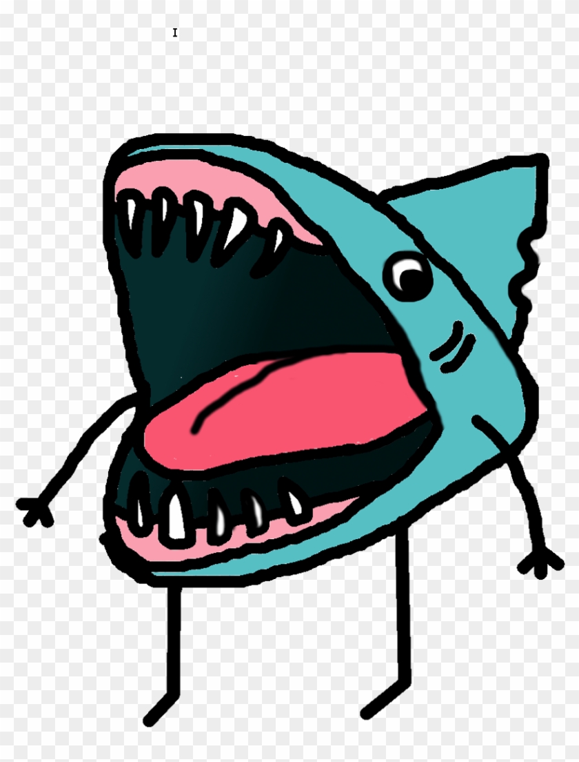 cartoon shark mouth drawing