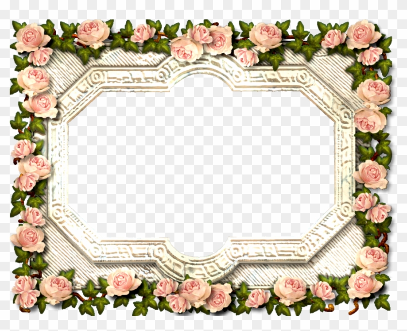 Antique Rose Frame By Scrapbee - Antique Frame Png #291027