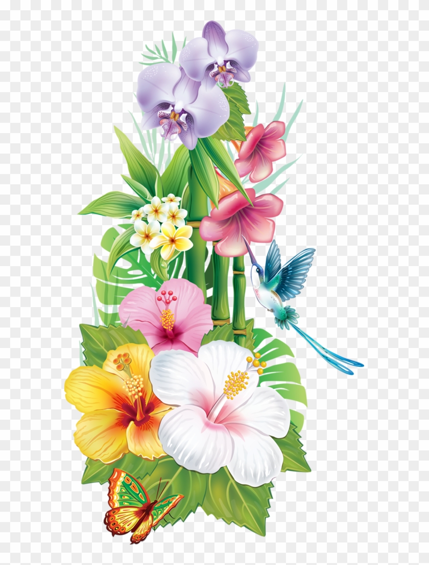 Cafepress Tropical Hibiscus Tile Coaster #291603