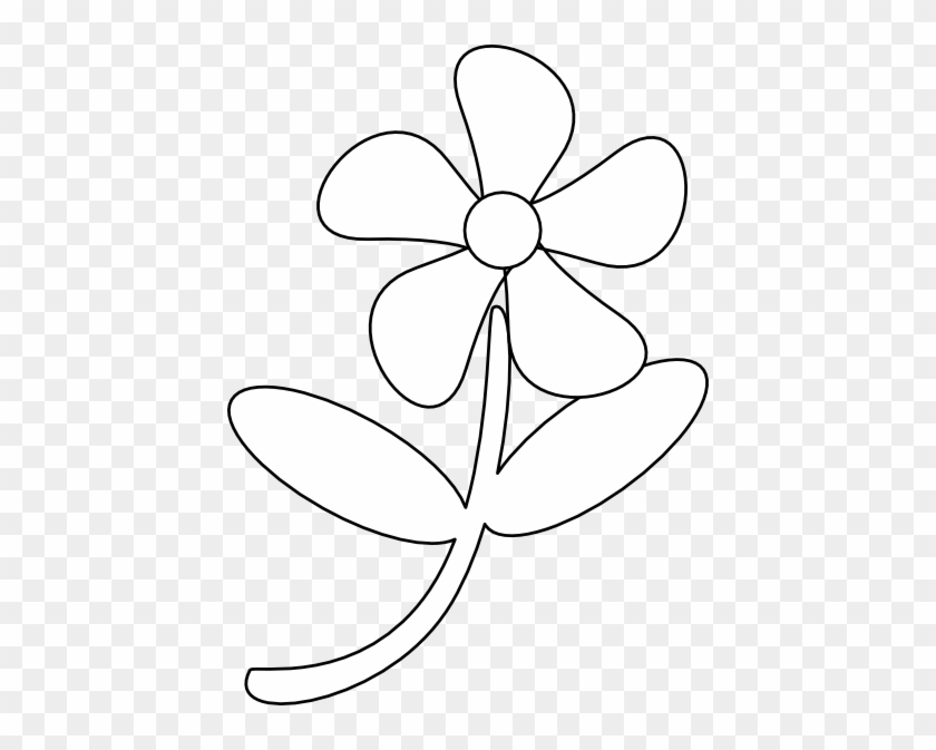 flower clipart free black and white