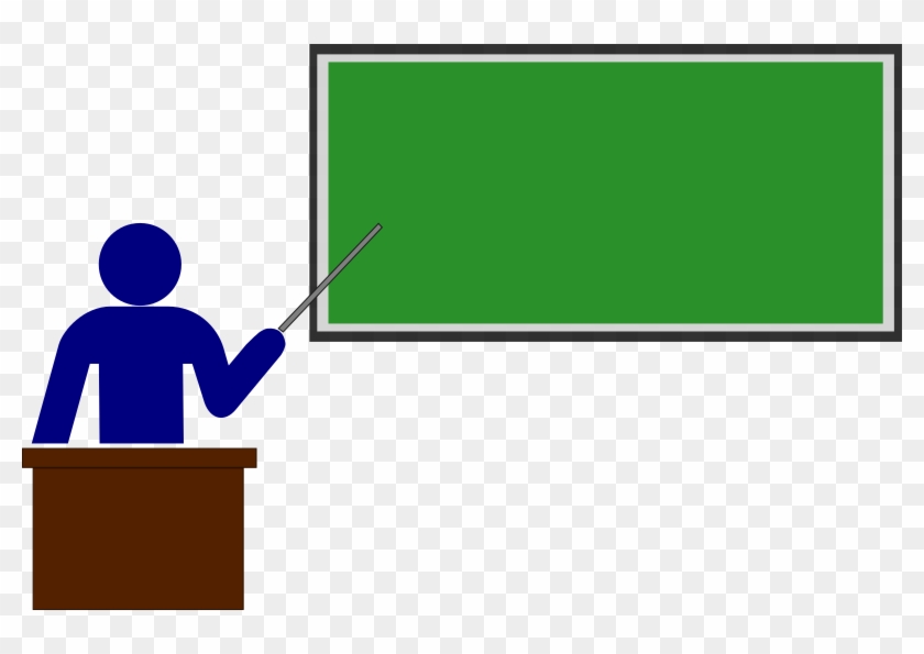Teaching Clip Art Pictures - Teacher Pointing To Board #292245