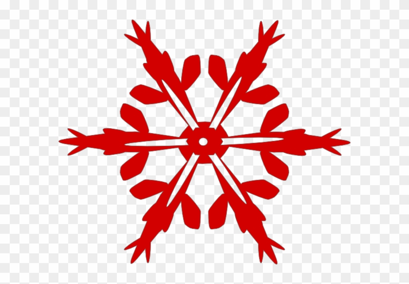 Red Snowflake Clipart - Red Snowflake Clipart #295901