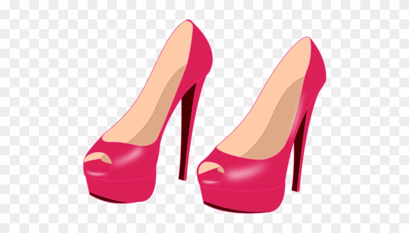 Brown High Heels - Pink High Heels Clip Art #296827