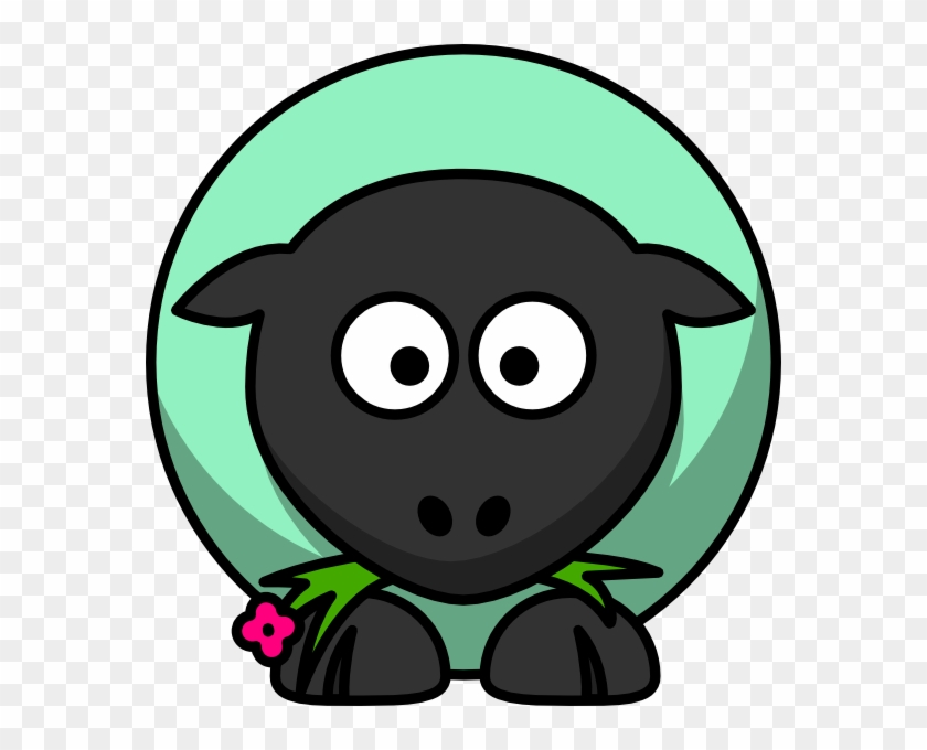 Mint Pink Flower - Cartoon Sheep #298408