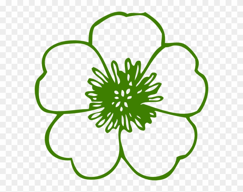 Green Buttercup Flower - Flower Clip Art Free #298459