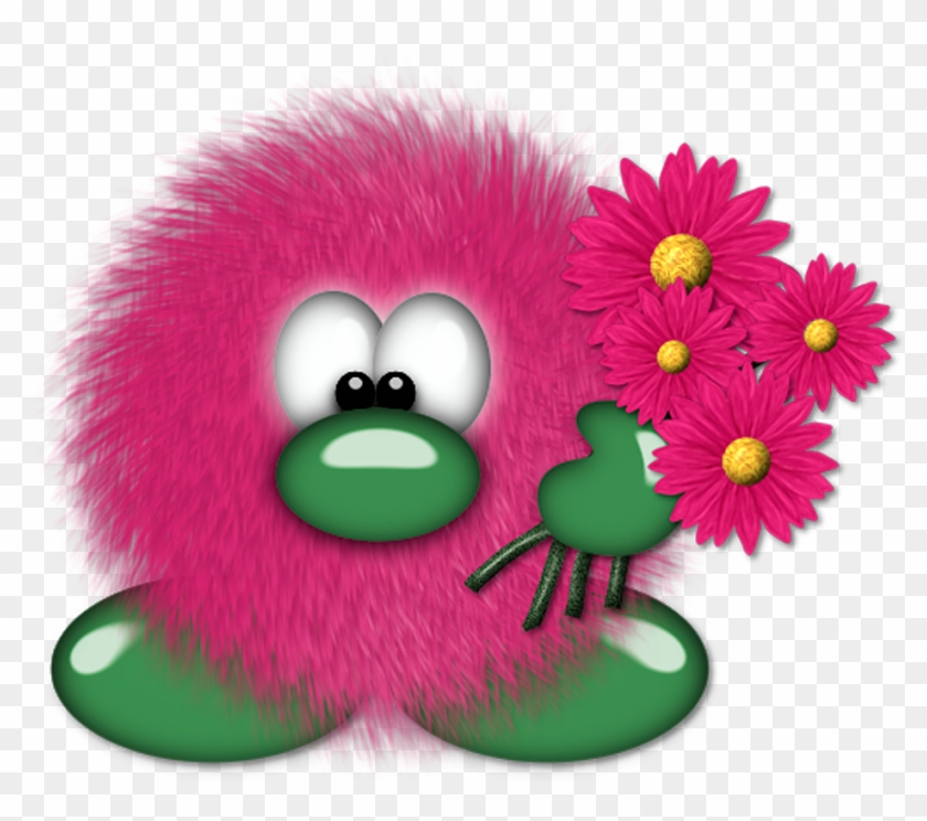 Fuzzy With Flowers - Smiley #300860