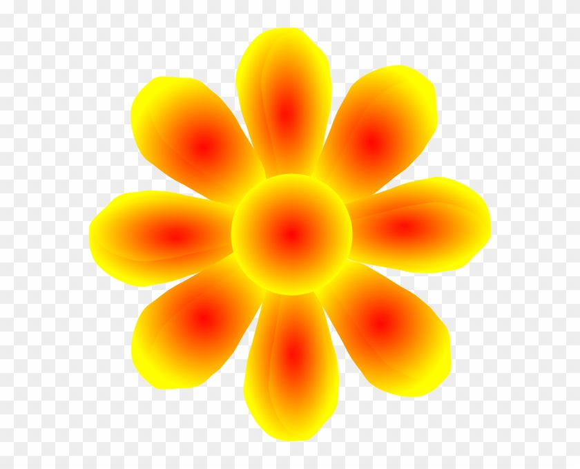 Flower Yellow Clip Art At Clker - Kar Tanesi Etamin Şablonları #302672