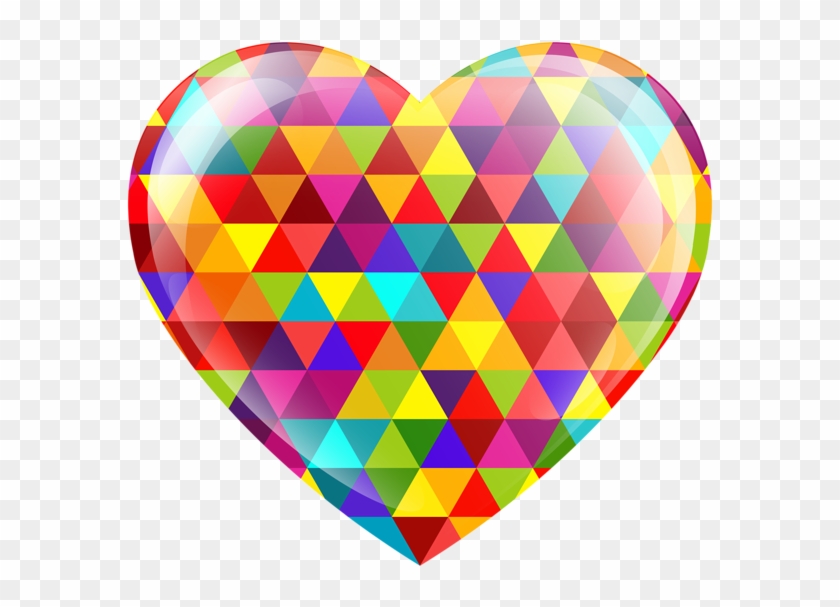 Multicolor Heart Png Clip Art Image - Triangle #305753