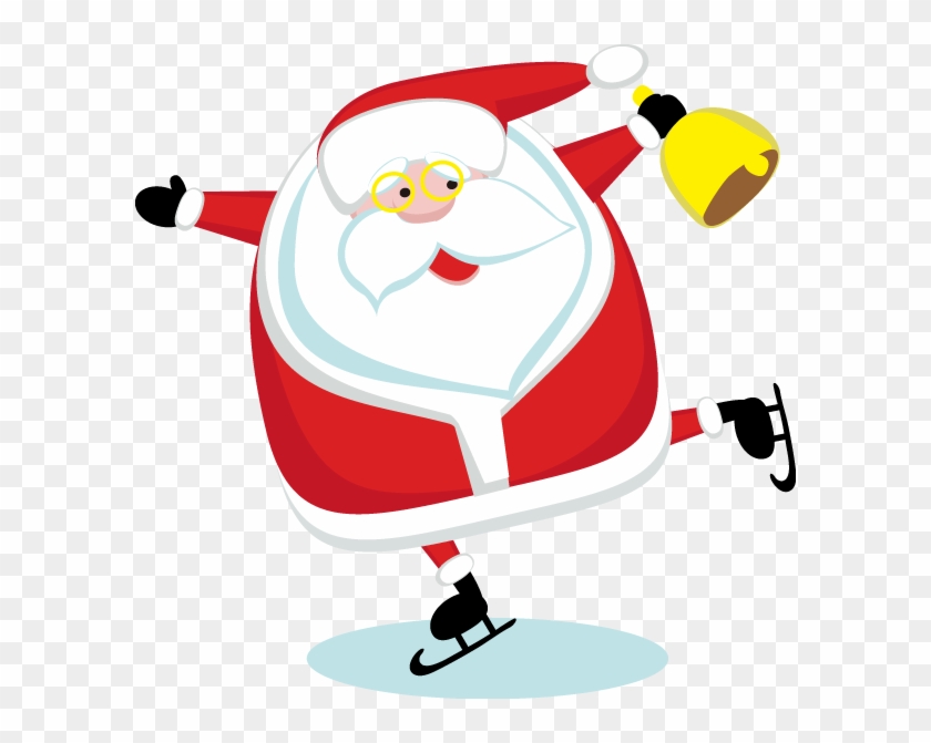 Santa Claus Ice Skating Figure Skating Clip Art - Santa Claus Ice Skating Figure Skating Clip Art #306339