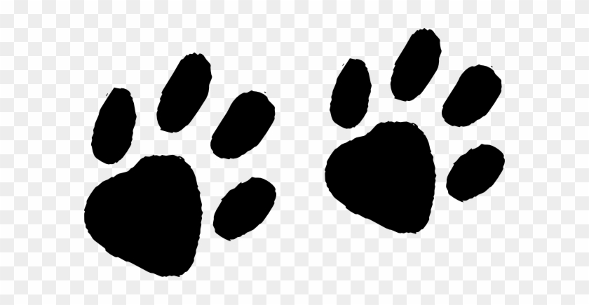 Outline Lion Footprint - Animal Footprints Clip Art #306869