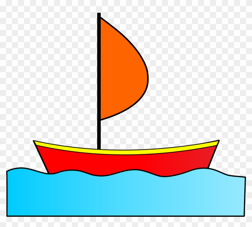 Water Sailing Boat Sail Sea Ocean Vessel - Boat On Water Clip Art #56225
