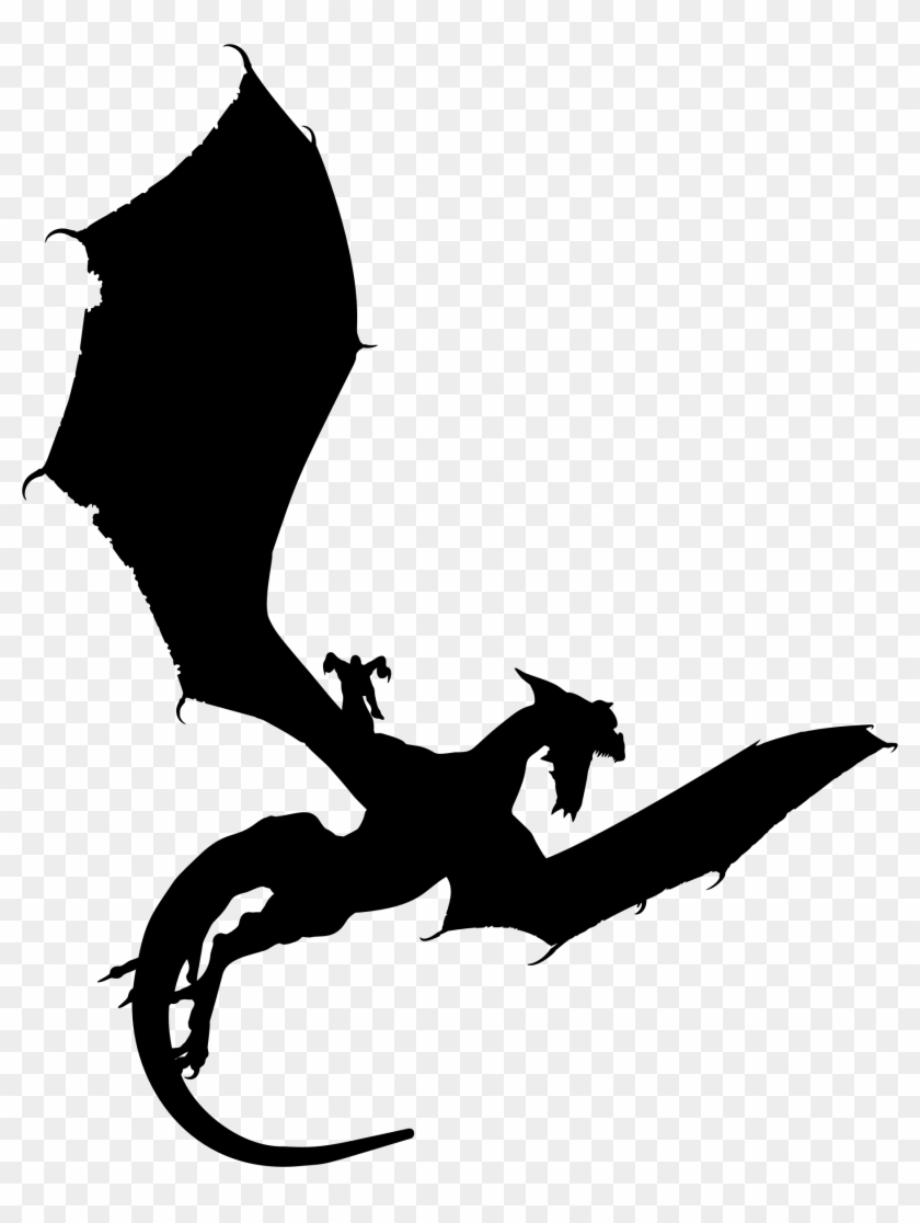 Dragon Attacking Silhouette Icons Png - Dragon Silhouette Png #57284