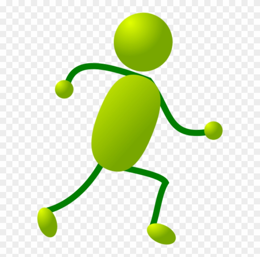 Transparent Cartoon People Dancing Clipart - Stick Man Running #59298