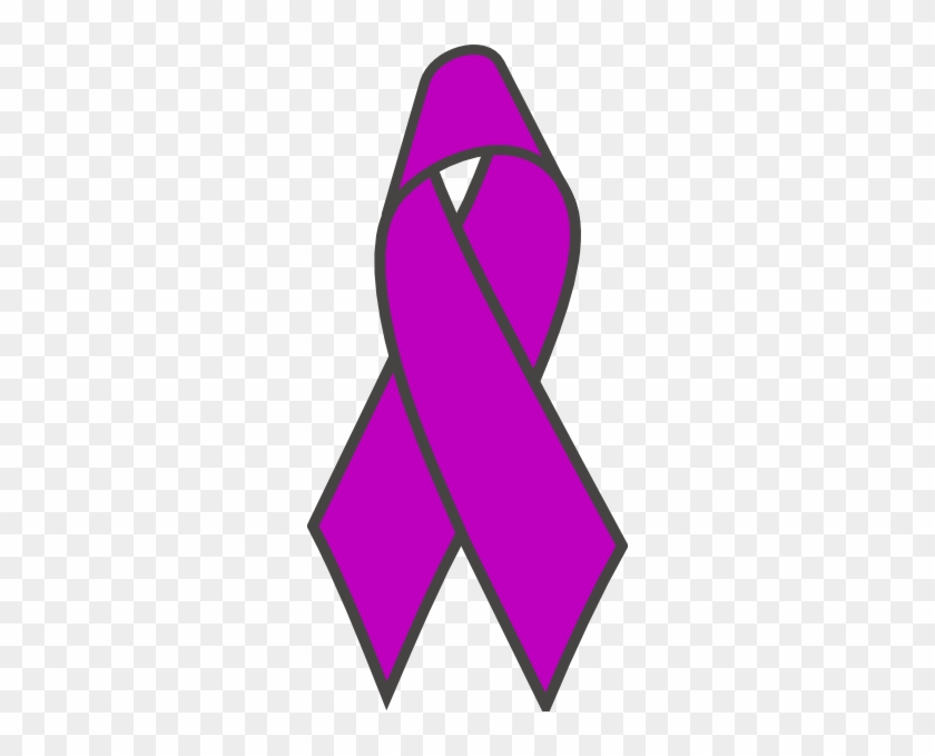 Purple Ribbon Clip Art At Clker Com Vector Clip Art - Large Purple Ribbon #60591