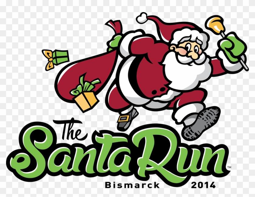 free santa running clipart png