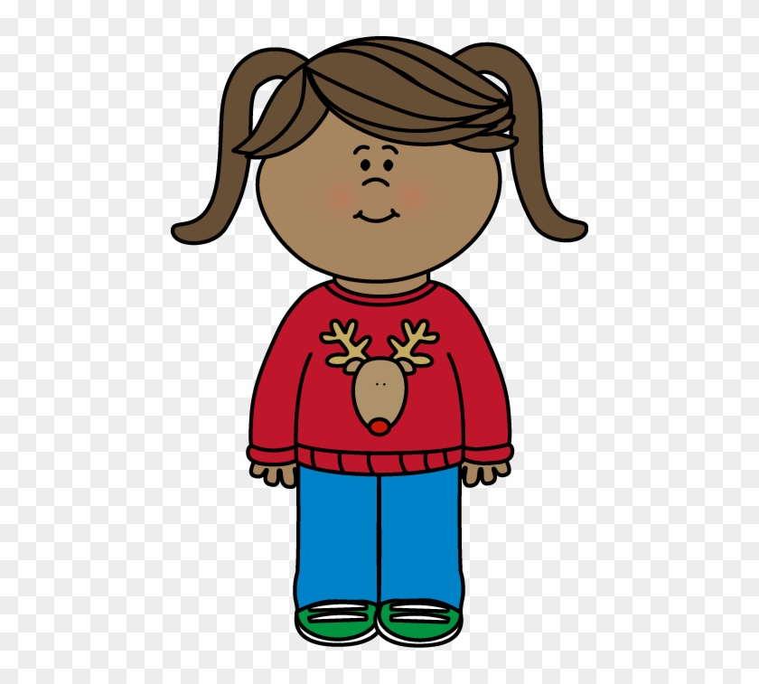 Christmas Clipart Clothes - Wearing Sweater Clipart #309321