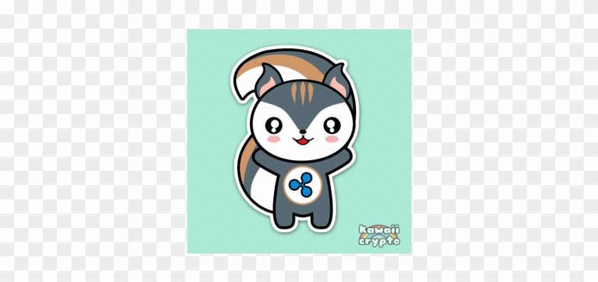 Ripple Squirrel - Happy - Learn Crypto - Kawaii Crypto- - Ripple #311217