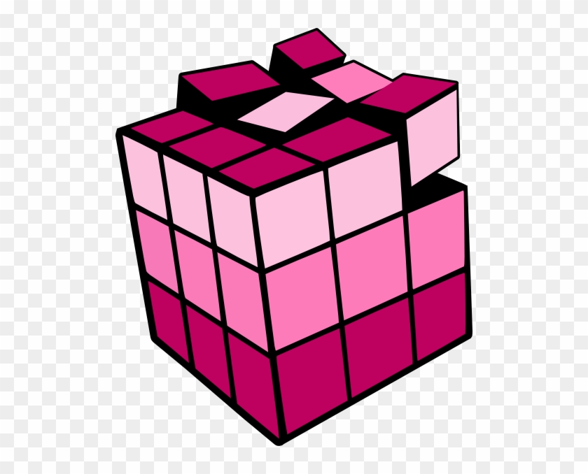 Rubik's Cube Three-dimensional Space Clip Art - Pink Rubik's Cube ...