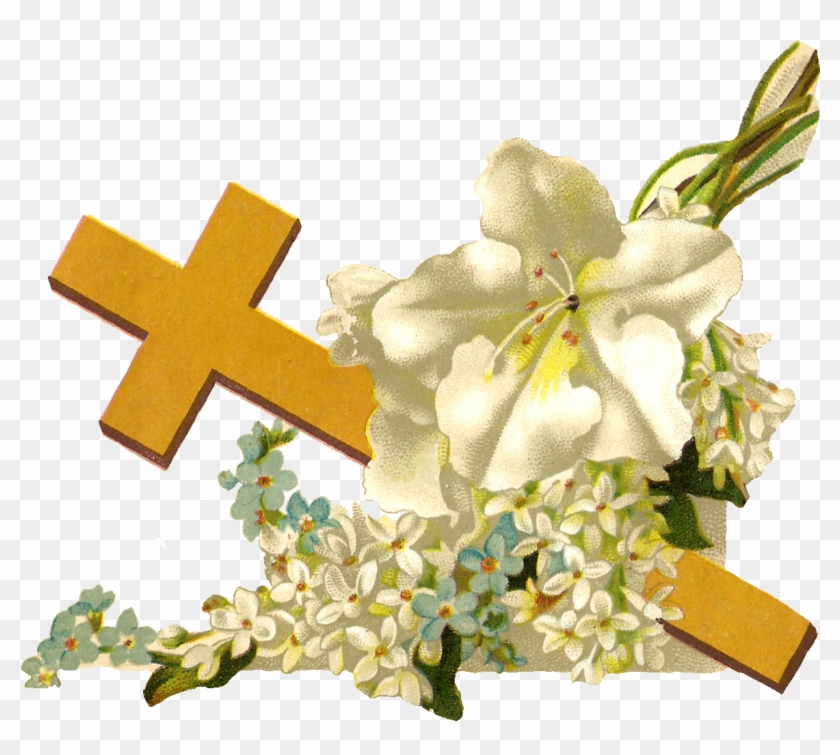 Free Religious Clip Art Cross With Flowers Png Free Transparent Png