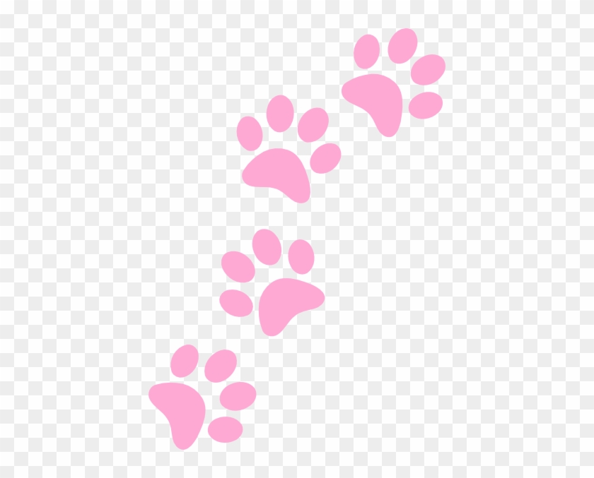 Rainbow Paws Clip Art At Clker - Pink Paws Transparent #314228