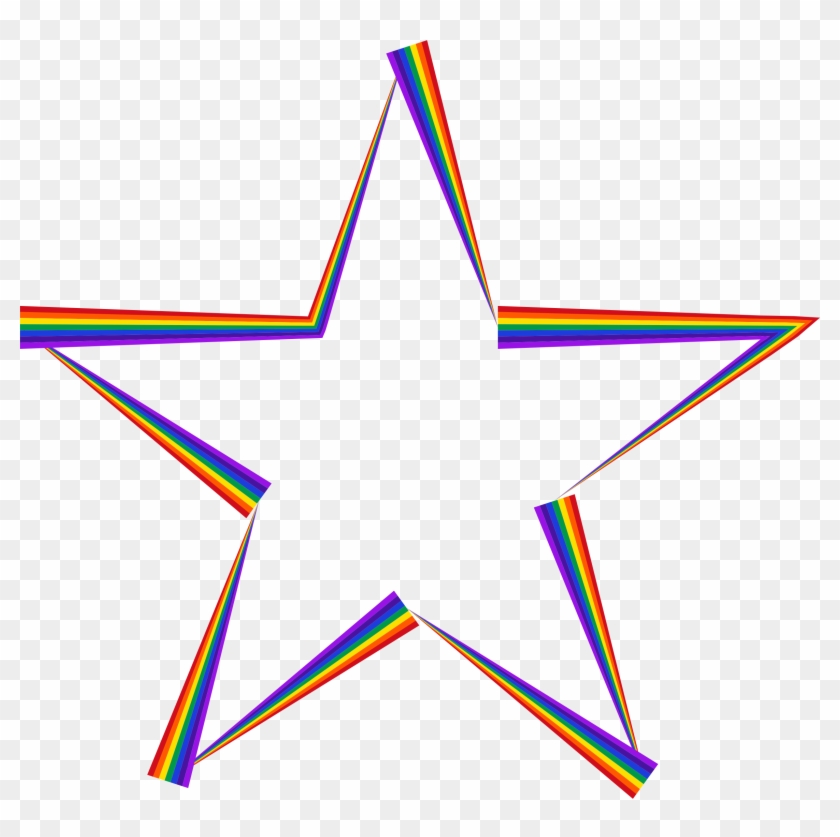 Rainbow Star - Rainbow Star Png #314376