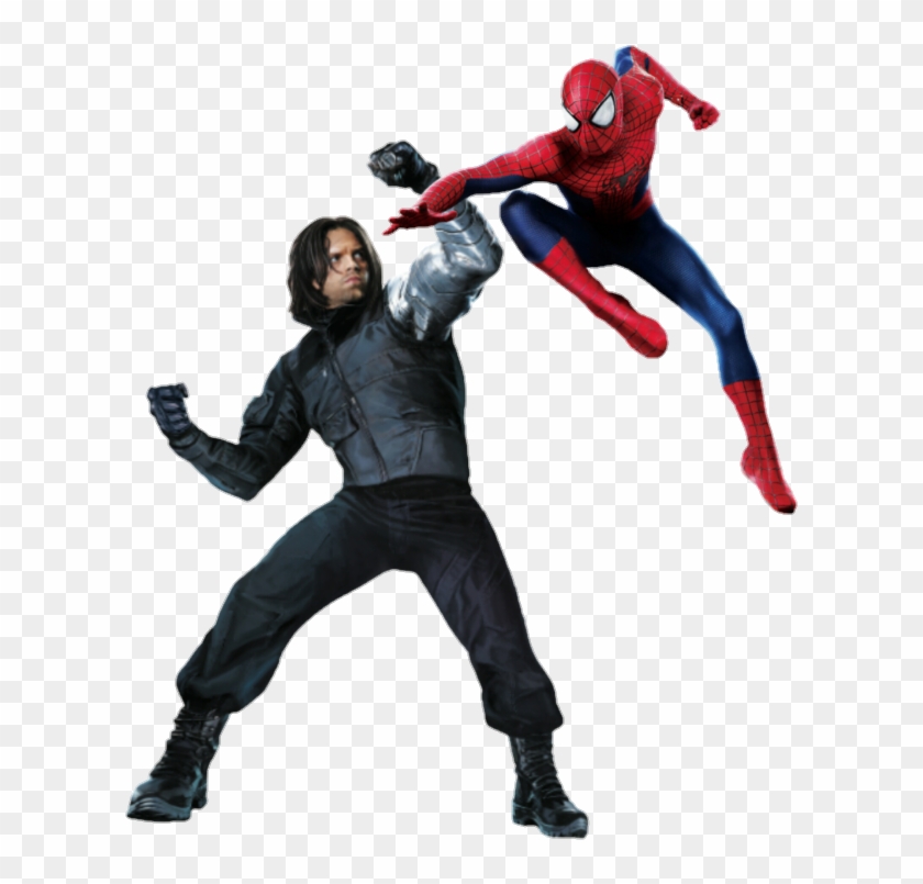 Bucky Vs Spiderman Png Render By Mrvideo-vidman - Spiderman And Bucky Barnes #317592