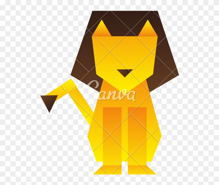 Lion Low Poly Silhouette - Vector Graphics #319388