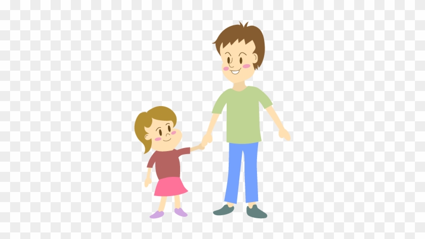 For Download Free Image - Children Holding Parents Hand Clipart #319846