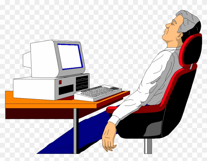 Man Asleep At Computer Cartoon Images Asleep At Desk Free