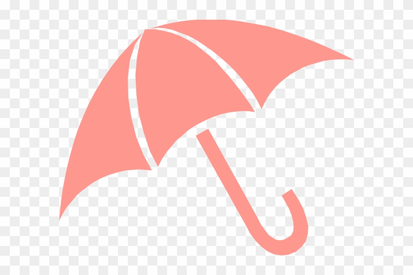 Coral Umbrella Baby Shower Clip Art - Pink Umbrella Clip Art #320764