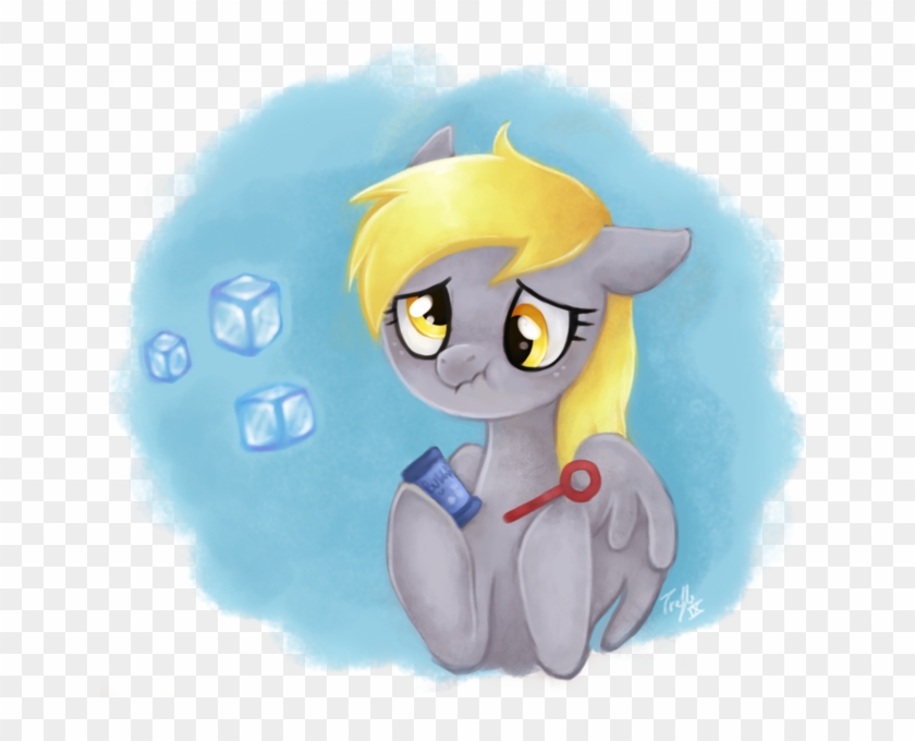 Trefleix, Blowing Bubbles, Bubble, Derpy Hooves, Female, - Cartoon #320946