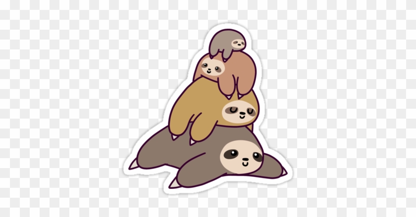 A Cute Design Or Illustration Of An Adorable Stack - Sloth Phone Case #323456