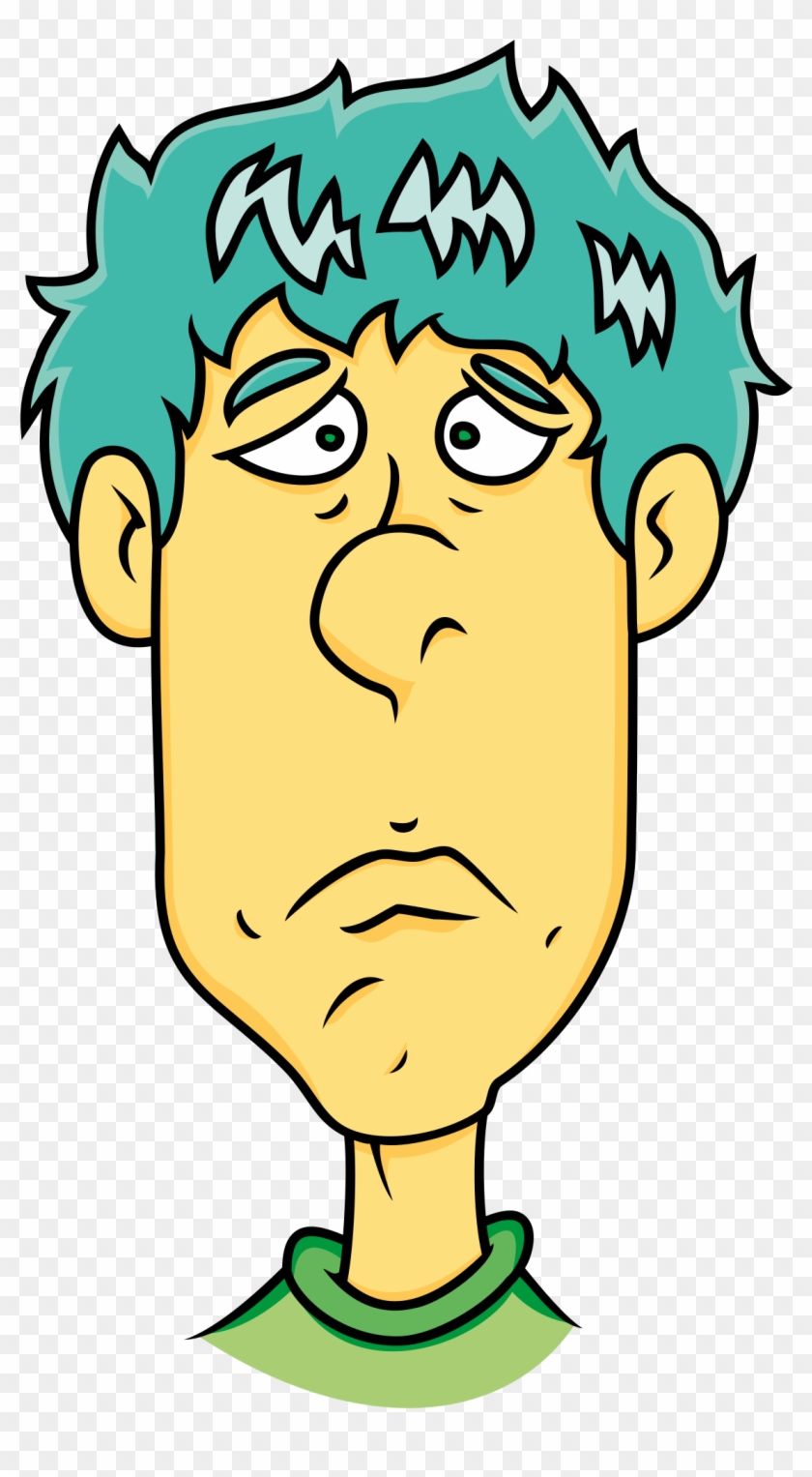 Face Of Sad Man - Sad Man Cartoon - Full Size PNG Clipart Images Download