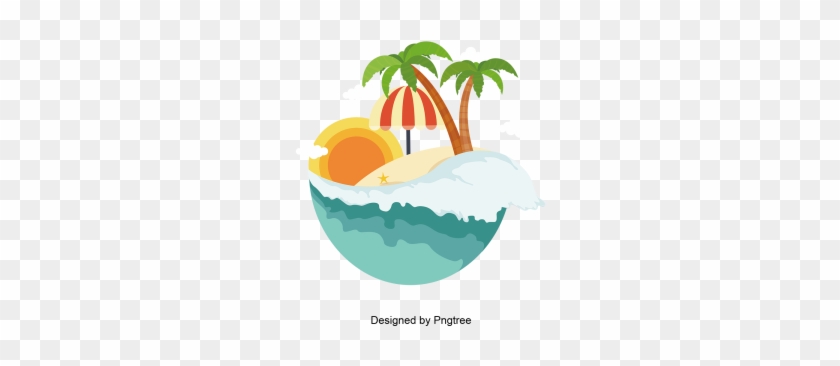 Summer, Summer Vector, Green, Island Png And Vector - Vector Graphics #324874