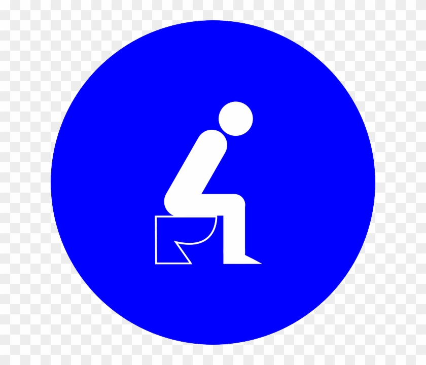 Sign Toilet, Sitting, Restrooms, Bathroom, Crapping, - Sitting On Toilet #325237