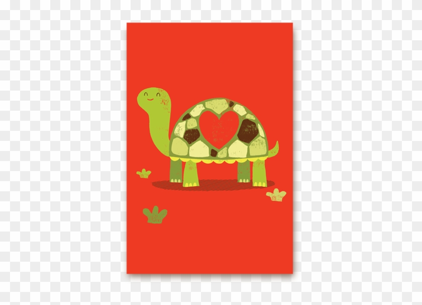 Tortoise Love Postcard - Lagom Designs Slow Love Valentine's Day Card #326219