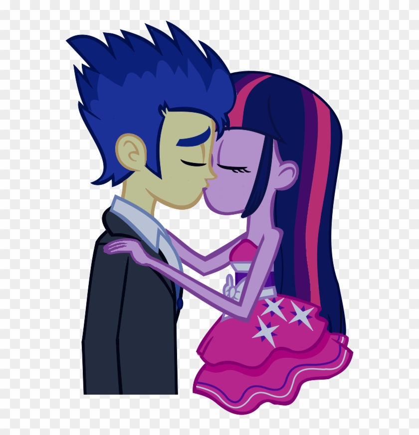 Twilight And Flash Sentry Human By Lunara206 - Mlp Flash And Twilight Kiss  - Free Transparent PNG Clipart Images Download