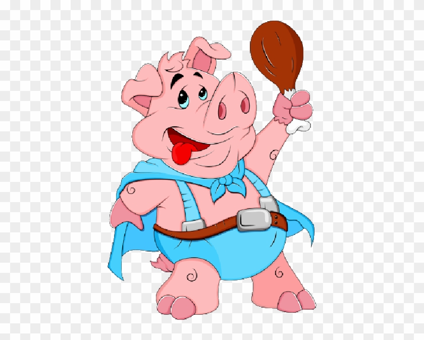 Funny Pink Cartoon Pigs Clip Art Images - Cerdo Y Pollo #329178