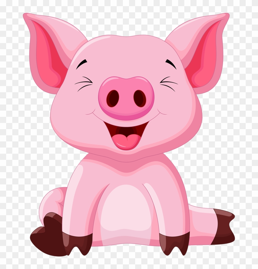 Domestic Pig Cartoon Clip Art - Domestic Pig Cartoon Clip Art #329761