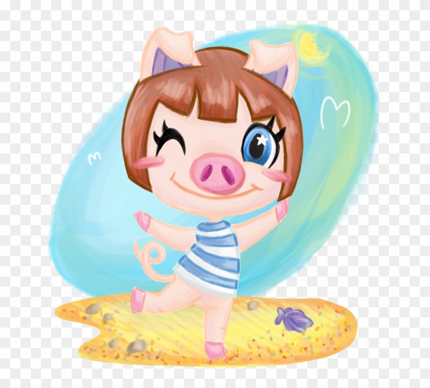 Animal Crossing Art Collab~peggy Pig By Starmassacre - Animal Crossing Peggy Deviantart #330115