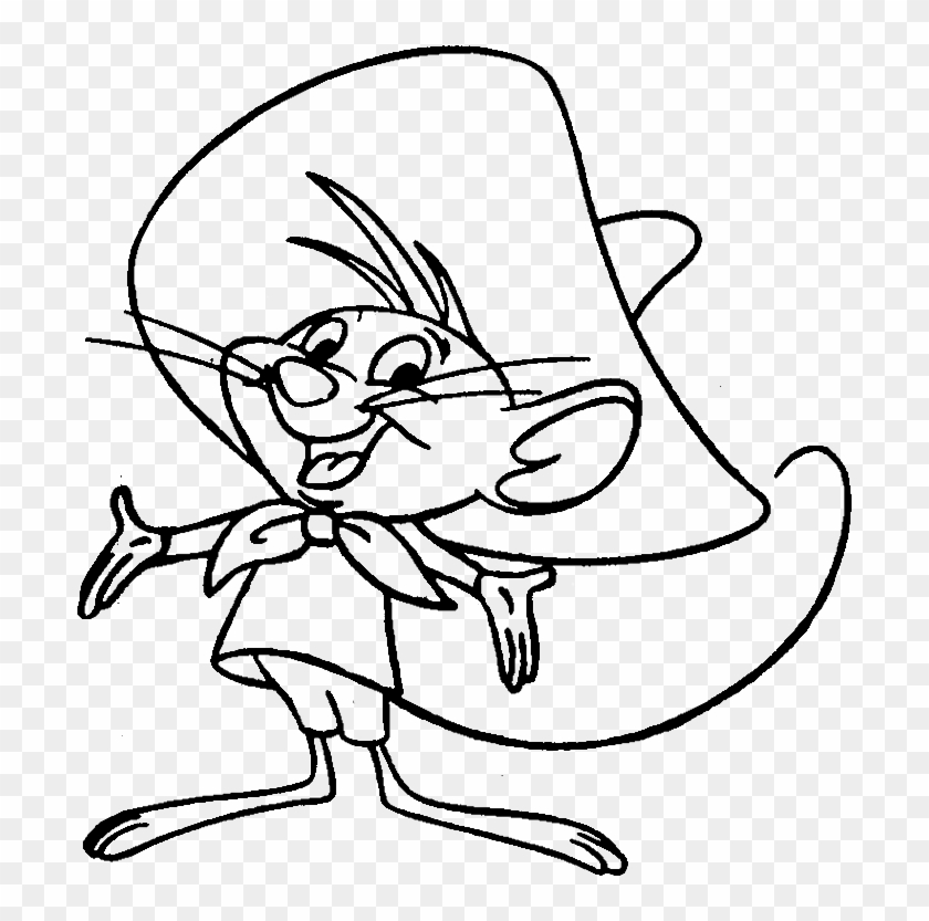 Cute Porky Pig Looney Tones Coloring Pages - Speedy Gonzales Coloring