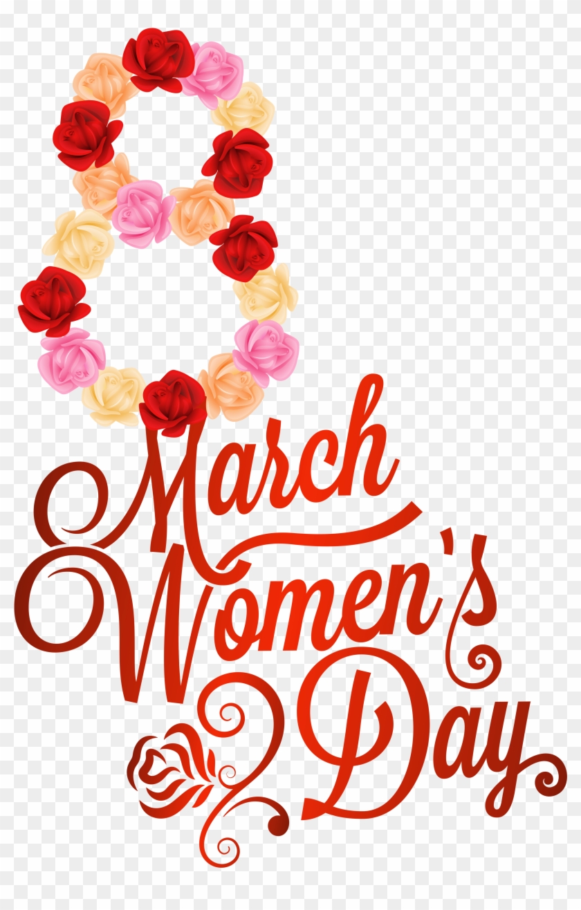 March Free Clip Art Red 8 March Womens Day Png Clipart - Happy Women's Day Images Hd #331508