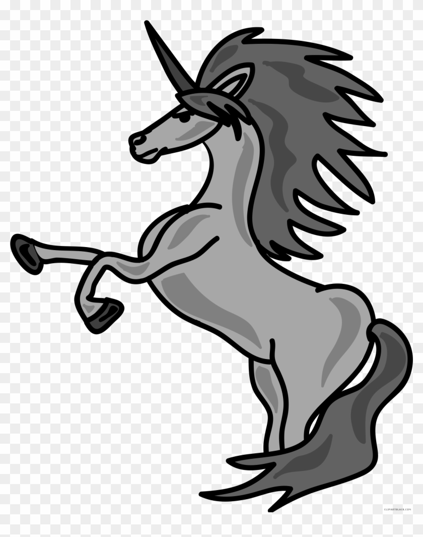 Unicorn Animal Free Black White Clipart Images Clipartblack - Horse #331853