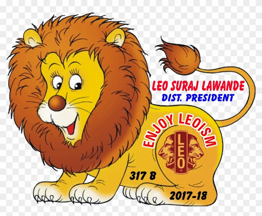 Leo District 317 B 2017-18 Logo - Wall Sticker Color Lion #334127