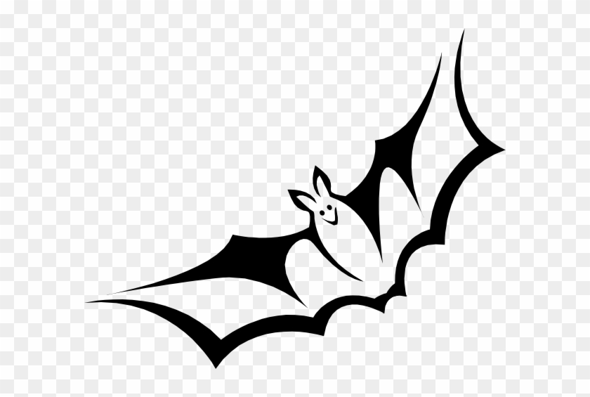 Clip Art - Black And White Bat #334374