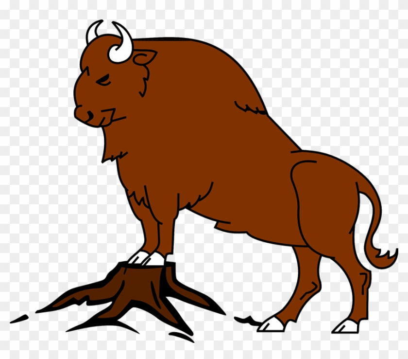 Bison, Vectors, Animal, Vector - Bufalo Desenho Png #335094