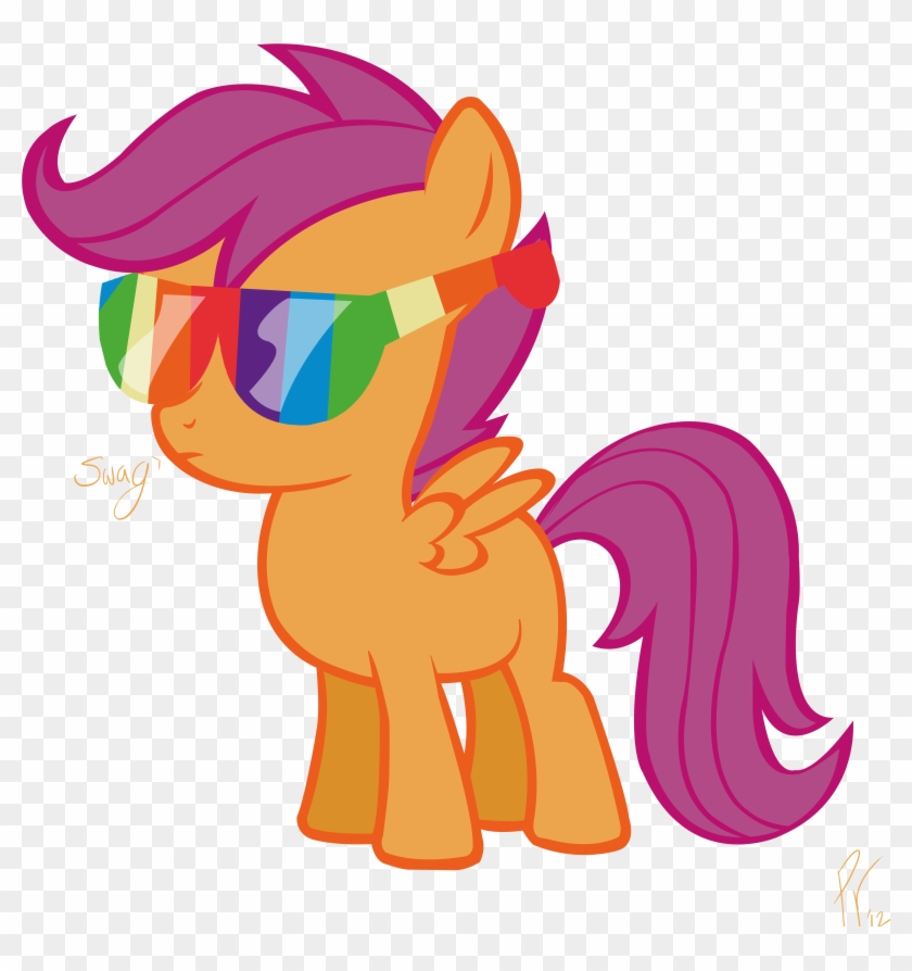 Swa 12 Scootaloo Rainbow Dash Pink Mammal Vertebrate - Mlp Swag Sunglasses Request Oc #336771