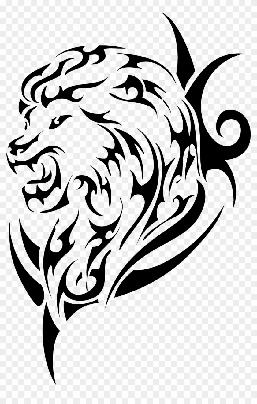 Tribal Lion Head With Black Ink Punjabi Khanda Tattoo Stencil khanda with  lion HD phone wallpaper  Pxfuel