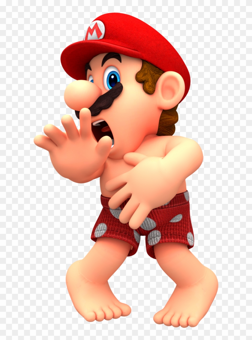 Mario Doesn't Want You Looking Render By Nintega-dario - Cartoon #339093